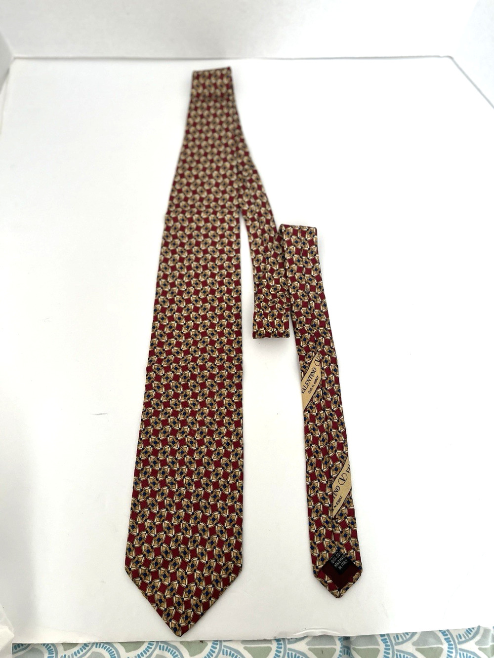 Valentino Men’s Tie (Red & Gold)